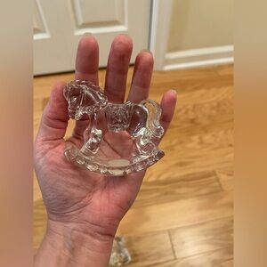 Princess House crystal rocking horse